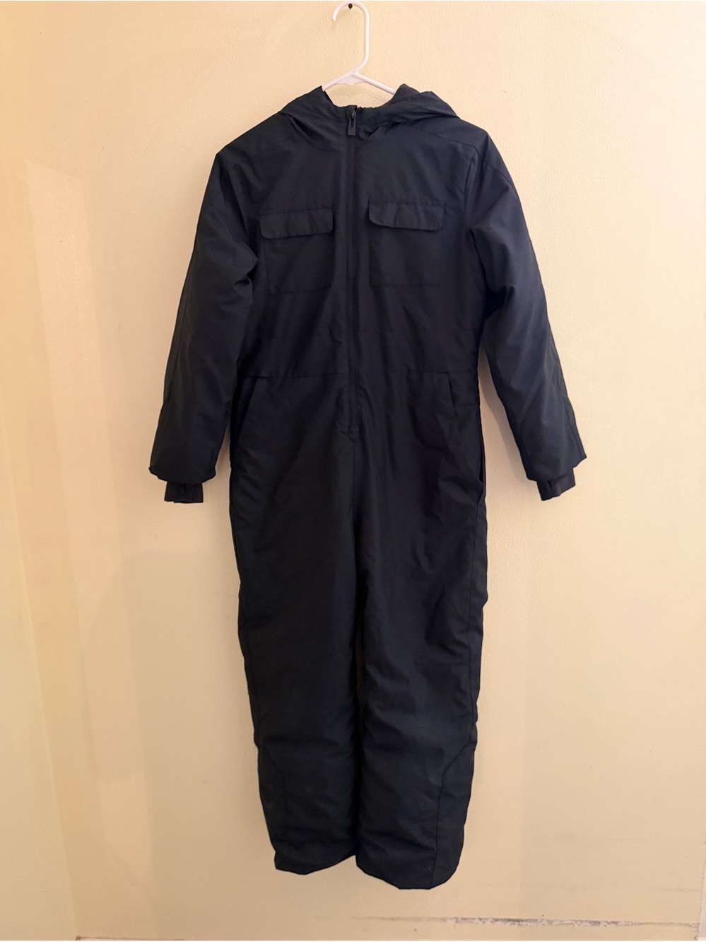All in Motion Hooded Coverall Jumpsuit Wind/Water Resistant Black Recycled